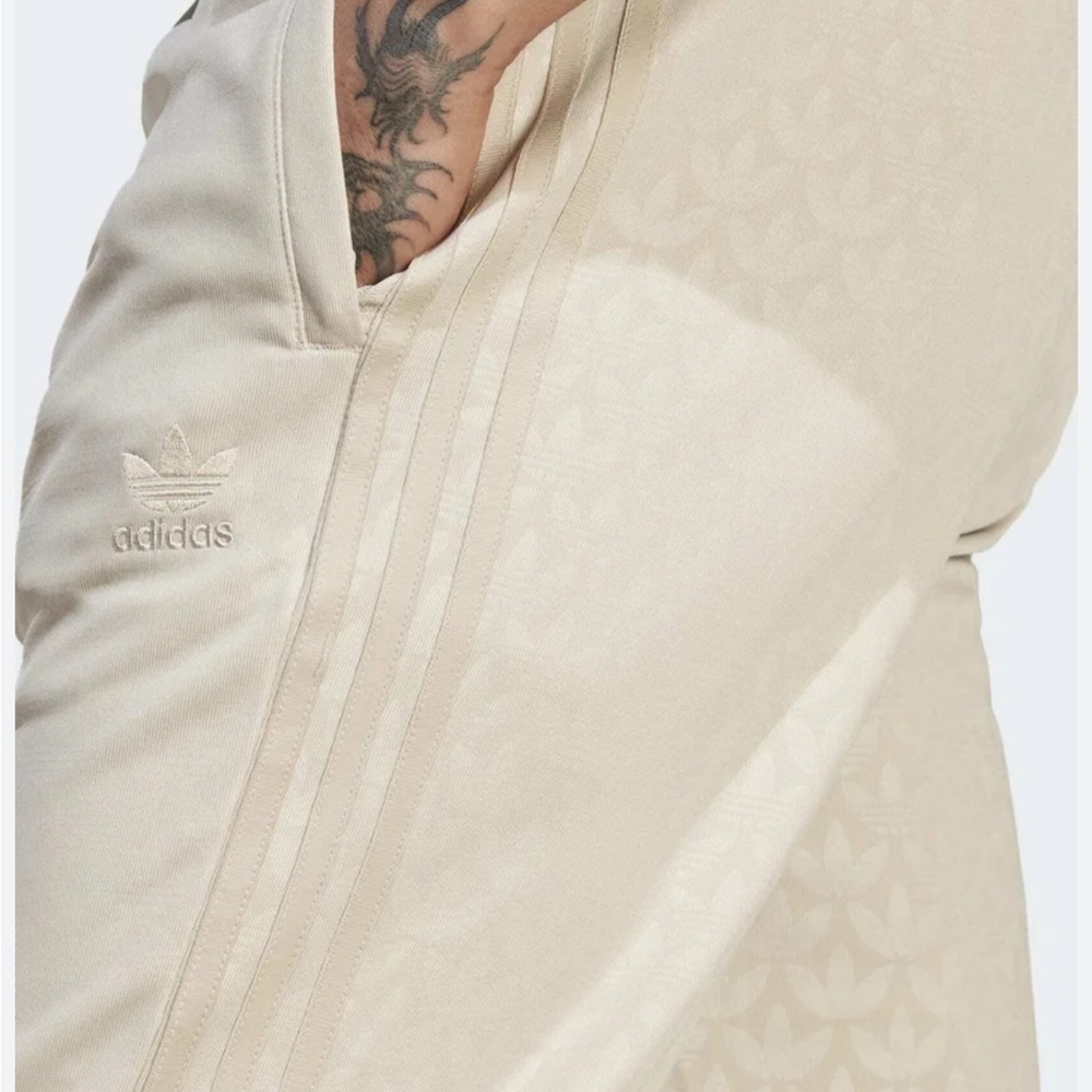 Adidas Beige Monogram Pants